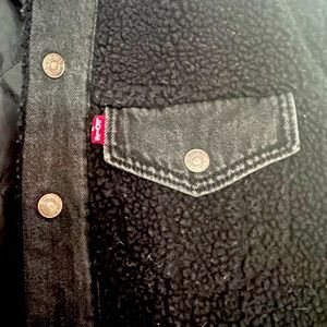 Levi’s Sherpa and Denim Black Jacket